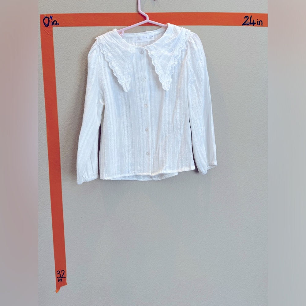 Zara Girl white blouse sz 6